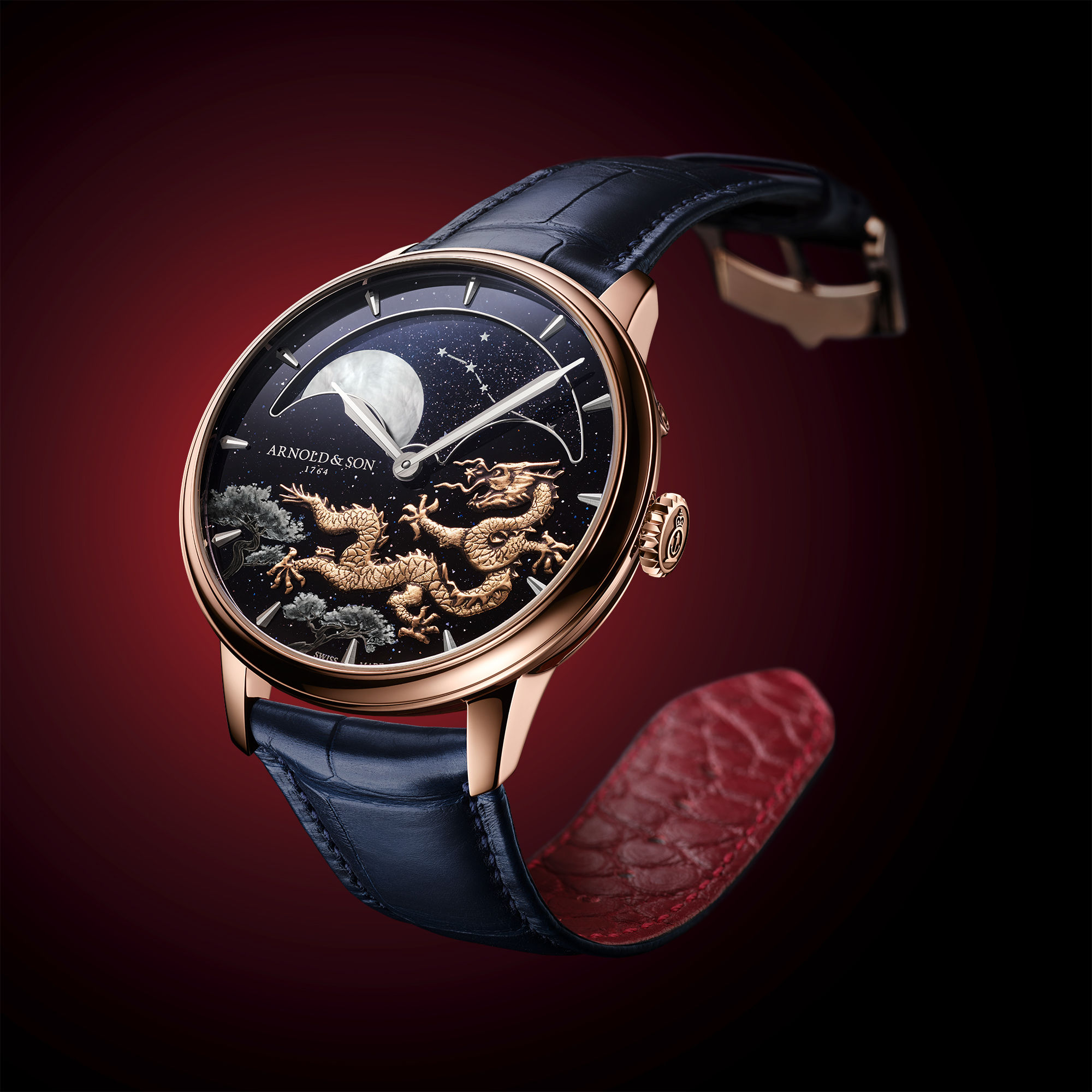 新品　15th Anniversary BENI “NEW MOON” Usher In The Year of the Dragon With Arnold & Son's Masterpieces