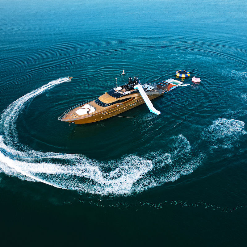 On board the 24K gold superyacht AK Royalty