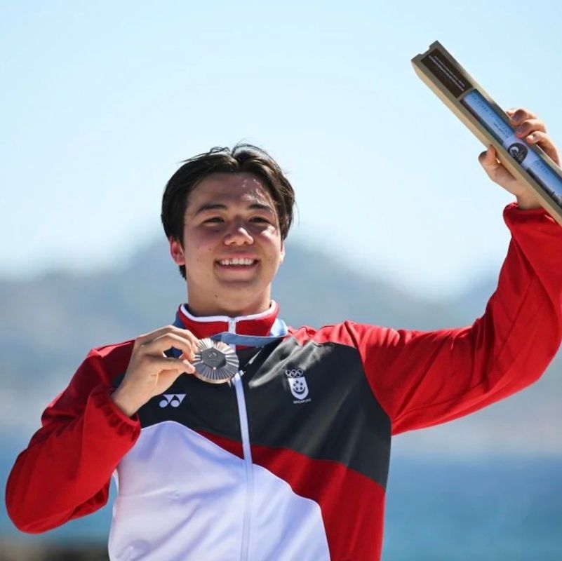 Singaporean kitefoiler Max Maeder bags Olympic bronze medal on National Day