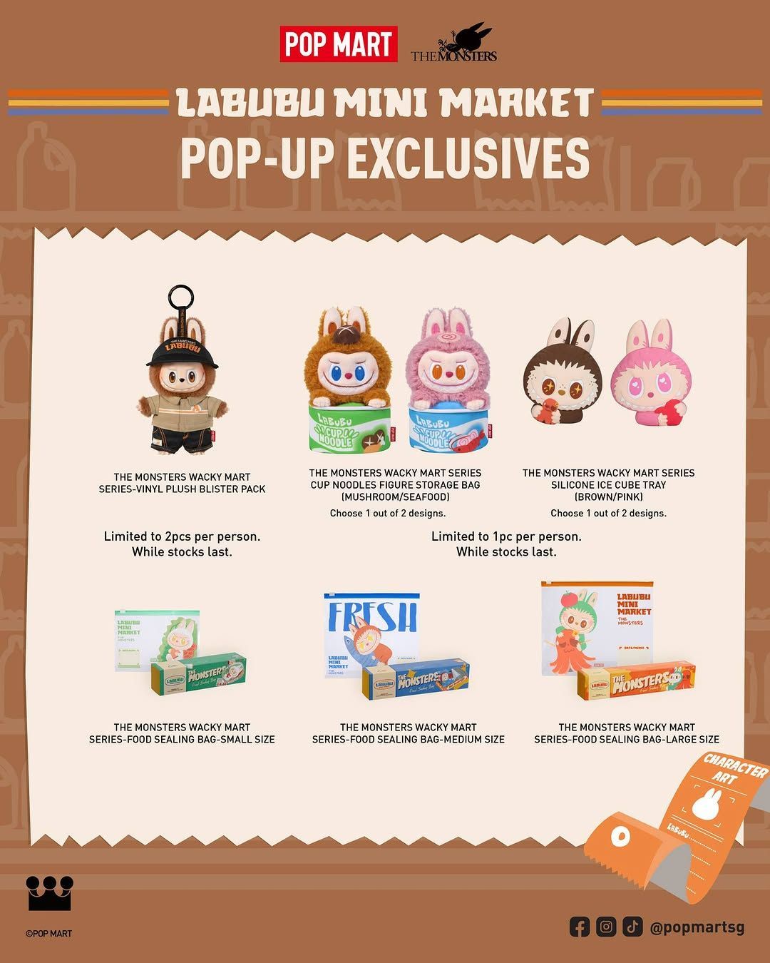Collect exclusive merch at The Monsters Labubu Mini Market in