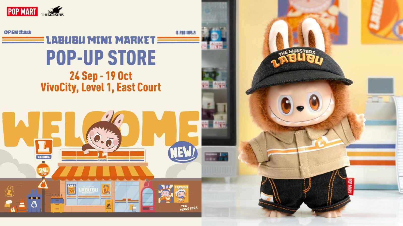 Collect exclusive merch at The Monsters Labubu Mini Market in