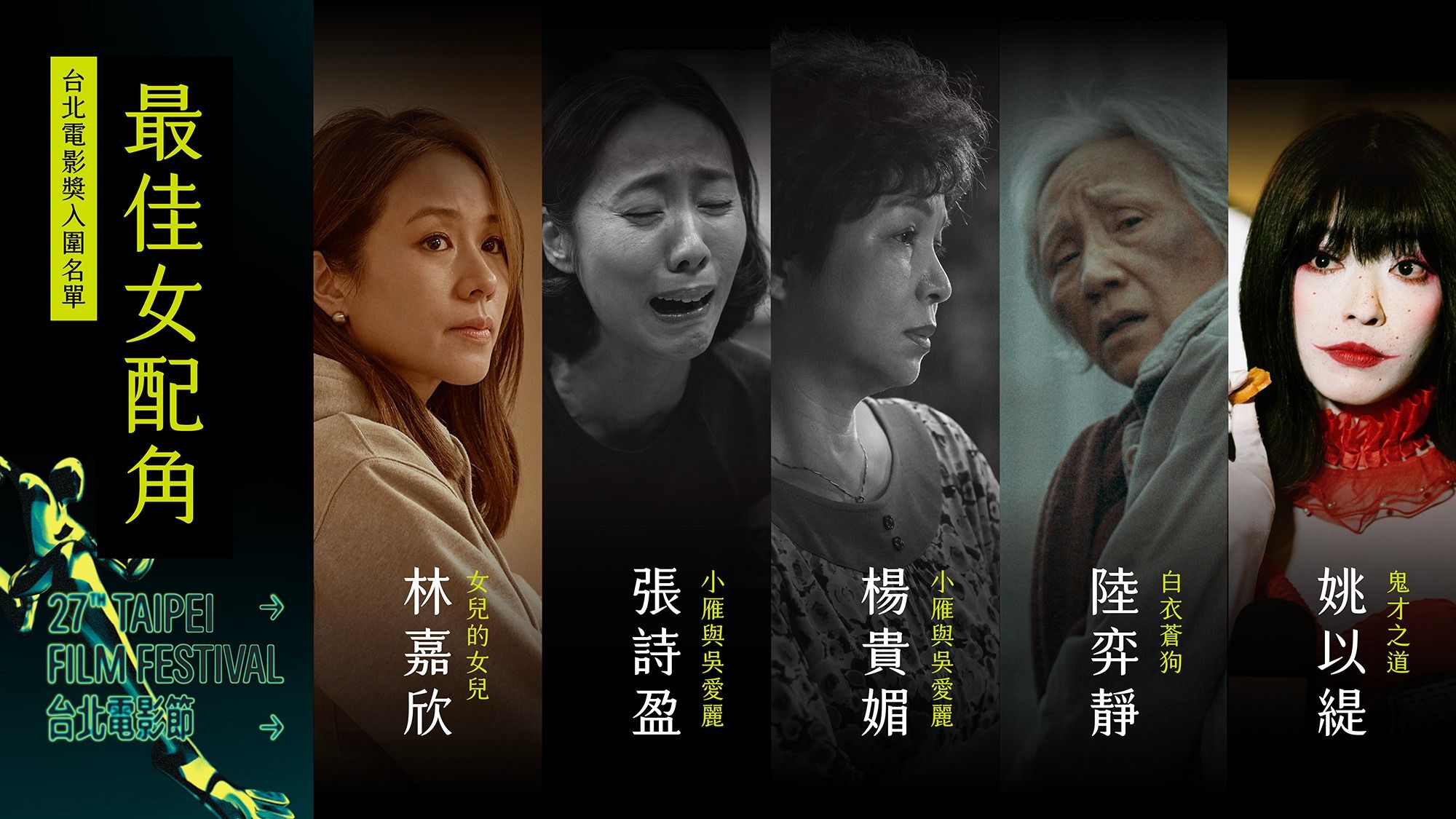 張艾嘉、張榕容、夏于喬爭影后,《鬼才之道》入圍14項成大贏家!第 27 屆台北電影節「台北電影獎」入圍名單一覽 | Prestige ...