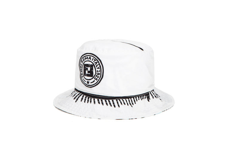 Fendi California Sky White Lycra Bucket Hat - Hats