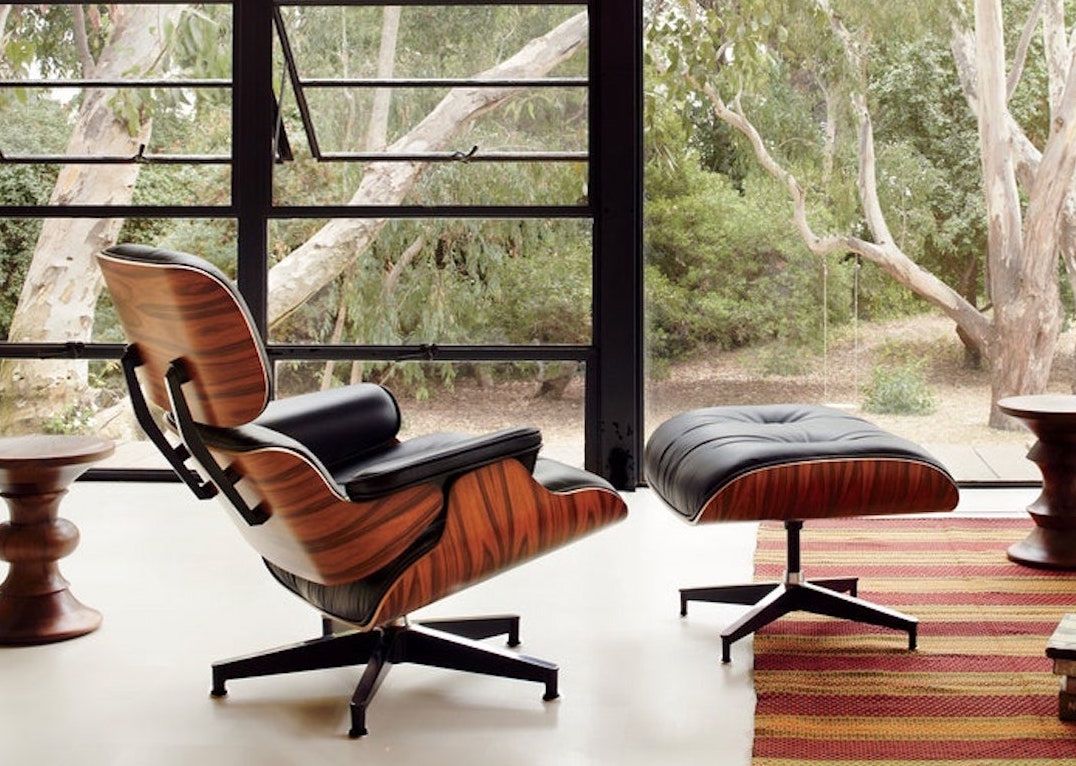 Modern Charles Eames Style Lounge Chair & Ottoman Set - Luxe Furnishes