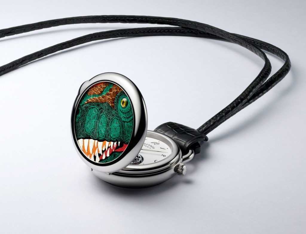 The Hermès Pocket Aaaaargh! Features a T-Rex Made of Marquetry