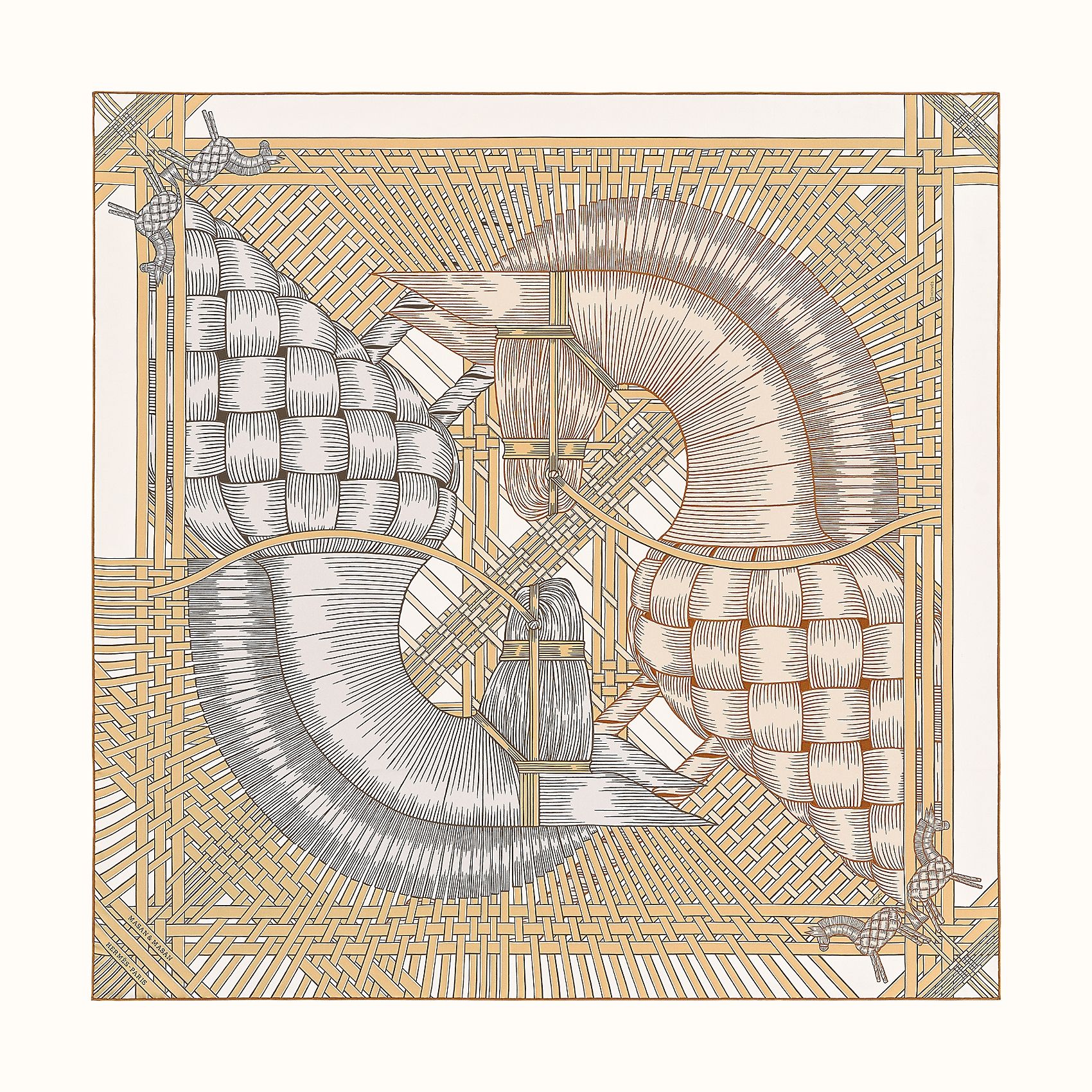 Here's the Hermès Scarf design by Thai artist Terawat Teankaprasith