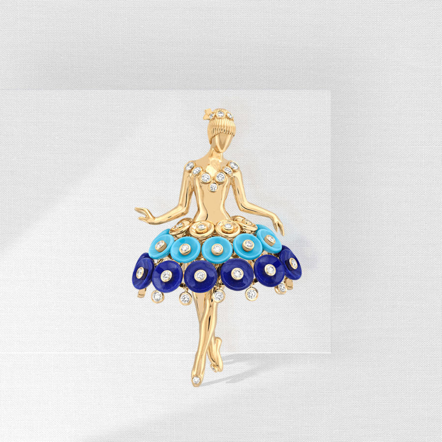 Van cleef and discount arpels ballerina clip