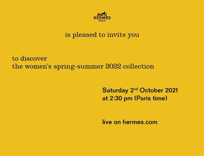 Watch Hermès Spring Summer 2022 Women's RTW Show live here