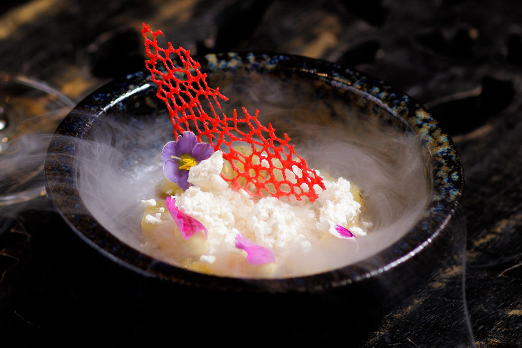 Dry Ice Pineapple Dessert