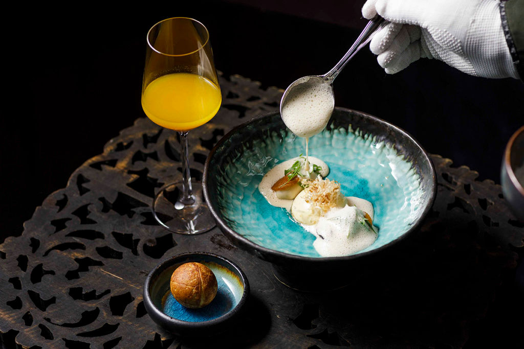 Oysters and Egg Custard Flan Sra Bua