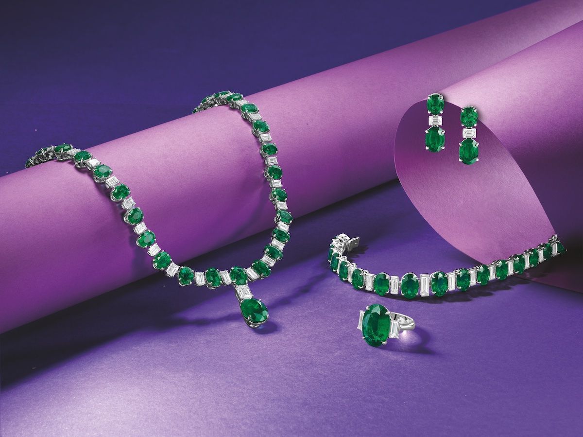 Phillips is auctioning its largest collection of Zambian emerald jewels this month