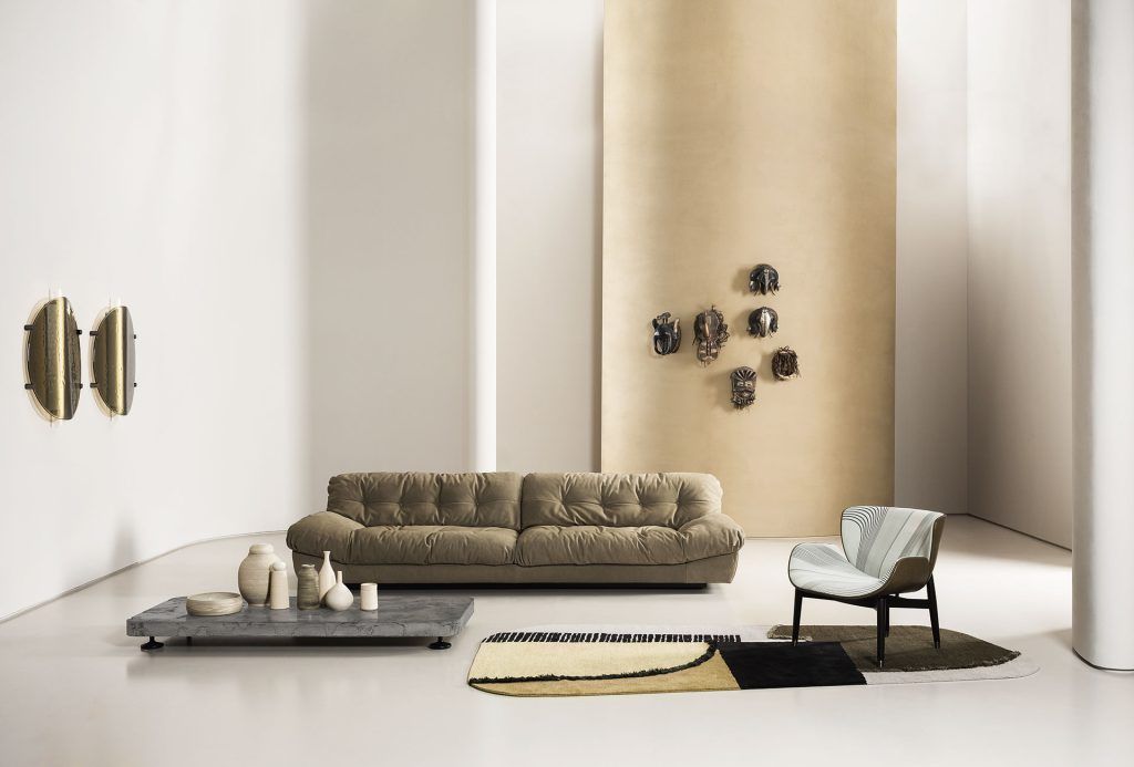 The Luxurious Milano Sofa by Baxter is Ideal for Those Who Seek Refuge in Company and Comfort