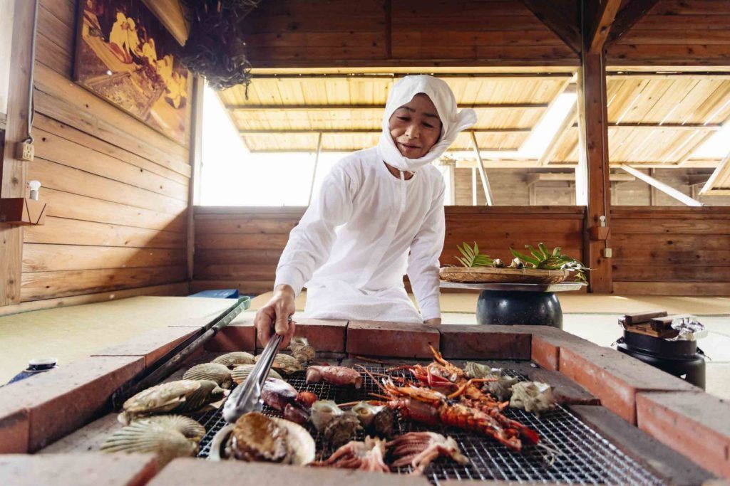 Lunch with an Ama Female Diver