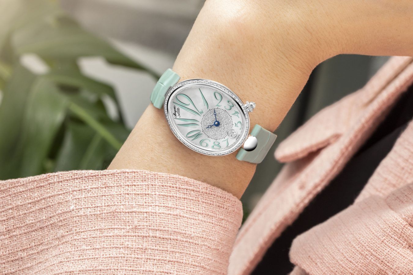 Breguet Commemorates IWD with a Mint Green Reine De Naples 8918