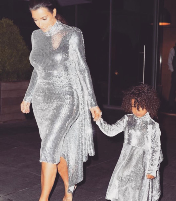 North West disco ball dress