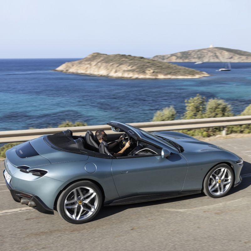 Test driving the Ferrari Roma Spider in Sardinia