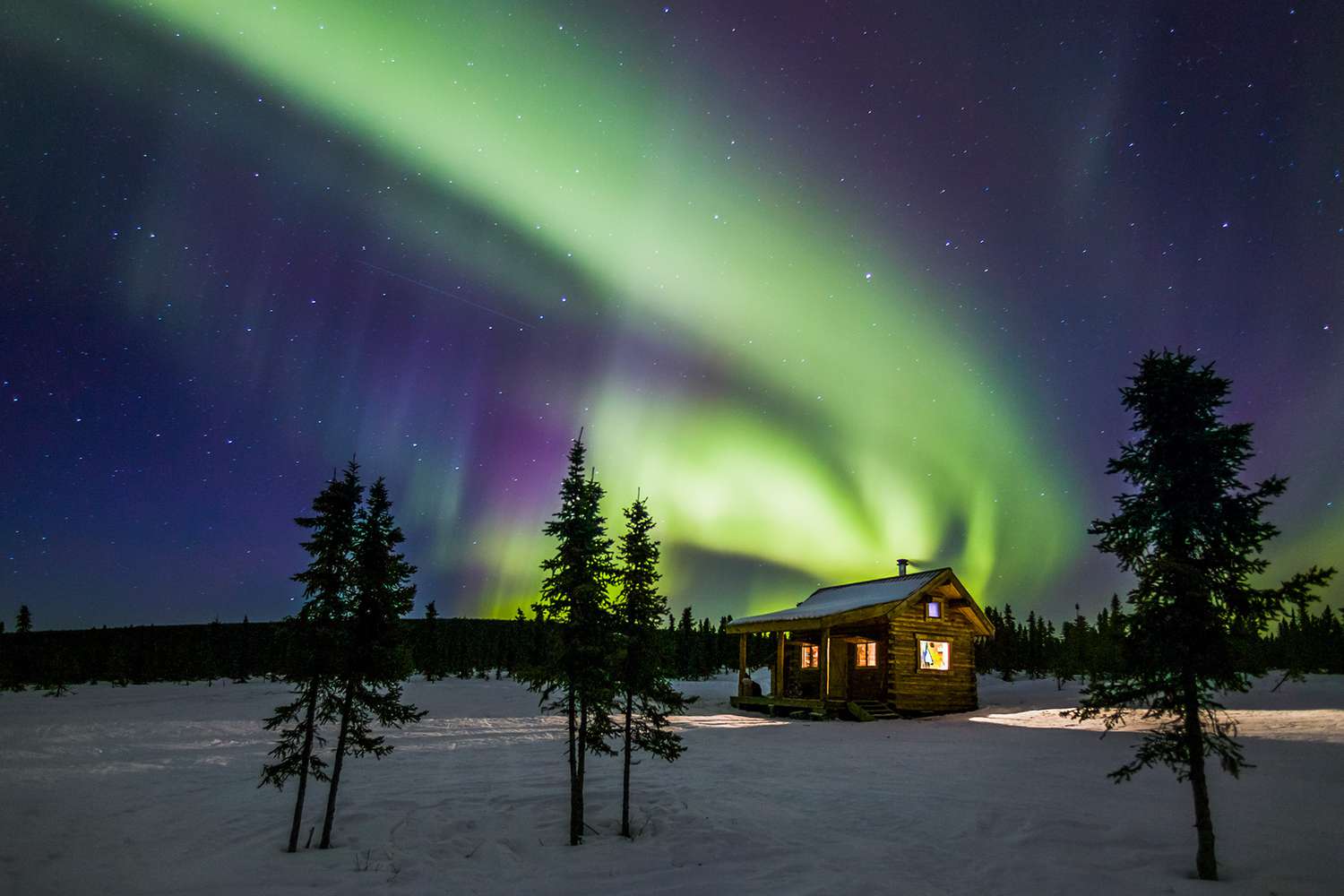Winter Northern Lights in Fairbanks
