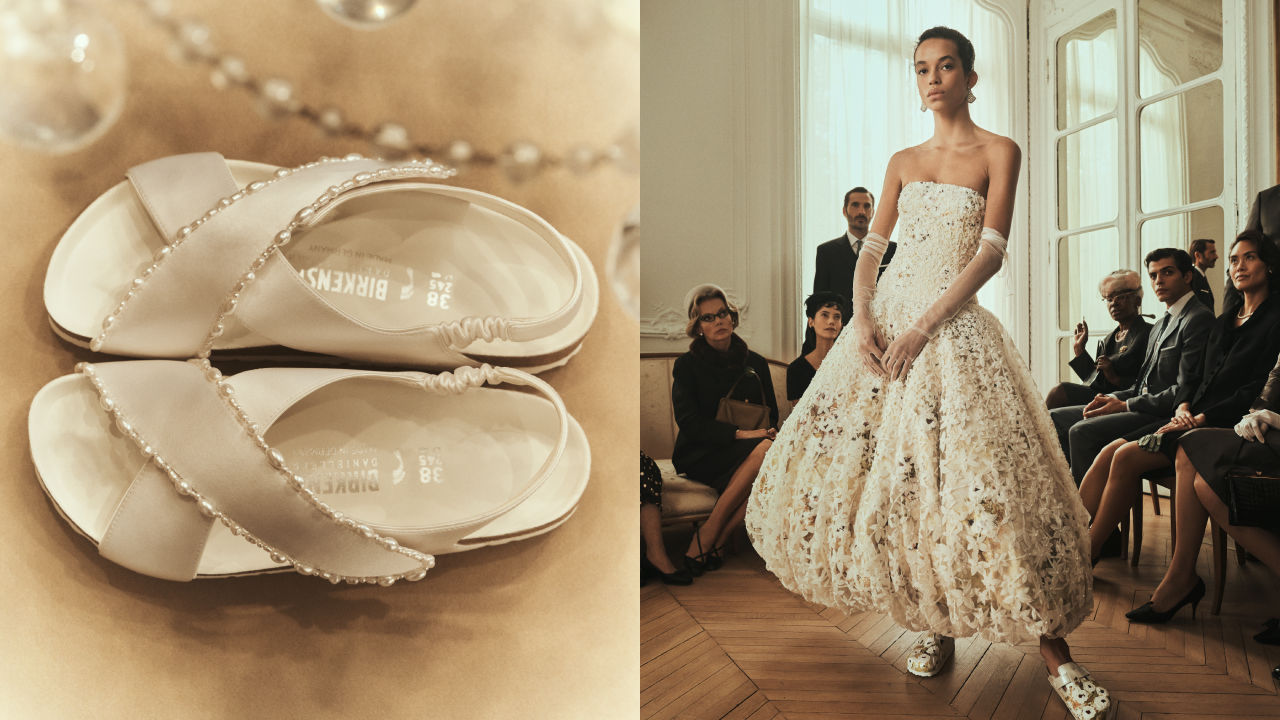 The Birkenstock x Danielle Frankel collaboration is fit for a bride